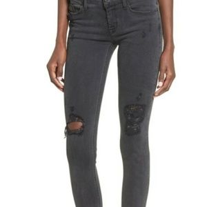 HUDSON Krista Super Skinny distressed jeans 31